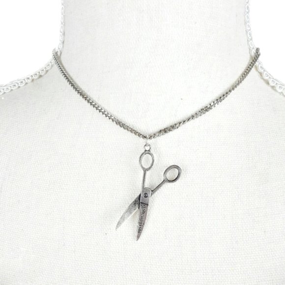 Jewelry - Silver Scissors Pendant and Chain
